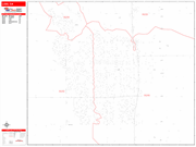 Lodi  Wall Map Red Line Style