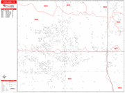 Loveland  Wall Map Red Line Style