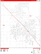 Madera  Wall Map Red Line Style