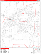Middletown  Wall Map Red Line Style