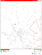 Montpelier  Wall Map Red Line Style