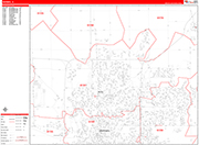 Normal  Wall Map Red Line Style