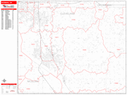 Norman Wall Map Red Line Style