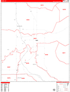 Ogden  Wall Map Red Line Style
