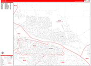 Pasco Wall Map Red Line Style