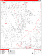 Perris  Wall Map Red Line Style