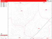 Rocklin  Wall Map Red Line Style