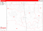 Southaven  Wall Map Red Line Style