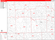 Southfield  Wall Map Red Line Style