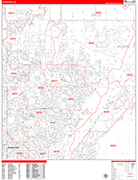 Thornton  Wall Map Red Line Style