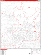 Victorville  Wall Map Red Line Style