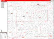 Westland  Wall Map Red Line Style