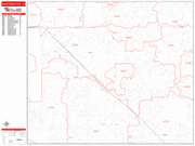 Westminster Wall Map Red Line Style