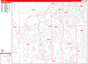Wyoming  Wall Map Red Line Style