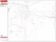 Yuma  Wall Map Red Line Style