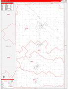 Adams Wall Map Red Line Style