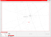 Andrews County Wall Map Red Line Style