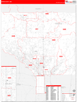 Anoka Wall Map Red Line Style