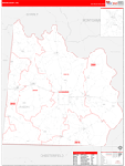 Anson County Wall Map Red Line Style