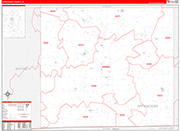 Appanoose County Wall Map Red Line Style