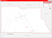 Archuleta Wall Map Red Line Style