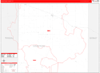 Armstrong County Wall Map Red Line Style