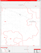 Armstrong County Wall Map Red Line Style