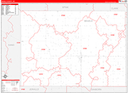 Beadle Wall Map Red Line Style