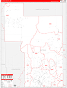 Beltrami County Wall Map Red Line Style