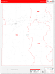Bent County Wall Map Red Line Style
