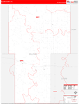 Billings Wall Map Red Line Style