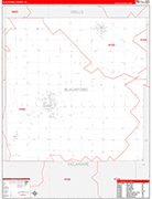 Blackford Wall Map Red Line Style