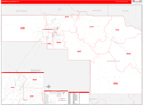 Bonneville County Wall Map Red Line Style
