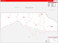 Boyd County Wall Map Red Line Style
