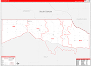 Boyd County Wall Map Red Line Style
