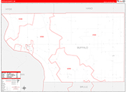 Buffalo Wall Map Red Line Style