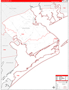 Calhoun County Wall Map Red Line Style