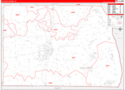Calloway County Wall Map Red Line Style