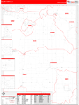 Calumet County Wall Map Red Line Style