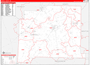 Carroll Wall Map Red Line Style