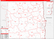Cass Wall Map Red Line Style