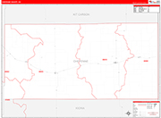Cheyenne County Wall Map Red Line Style