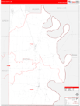 Chicot County Wall Map Red Line Style