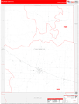 Childress County Wall Map Red Line Style