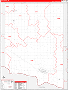 Clay Wall Map Red Line Style