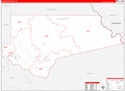 Clearwater Wall Map Red Line Style