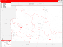 Colfax Wall Map Red Line Style