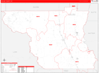 Colusa Wall Map Red Line Style