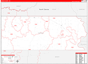 Corson Wall Map Red Line Style