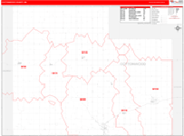 Cottonwood County Wall Map Red Line Style